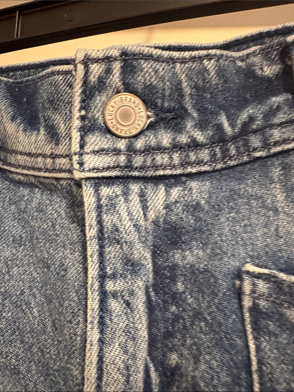 Lucky Wide Leg High Rise Barrell Denim Jeans - Faded Blue - Picture 2 of 8
